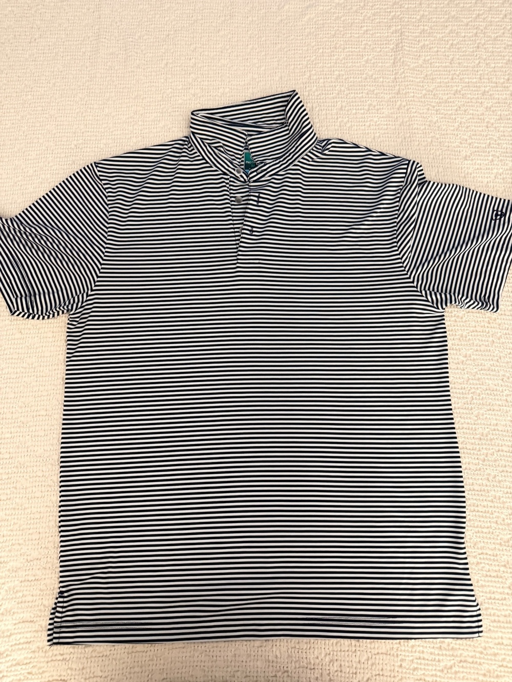 Pro Tour black and white striped polo shirt